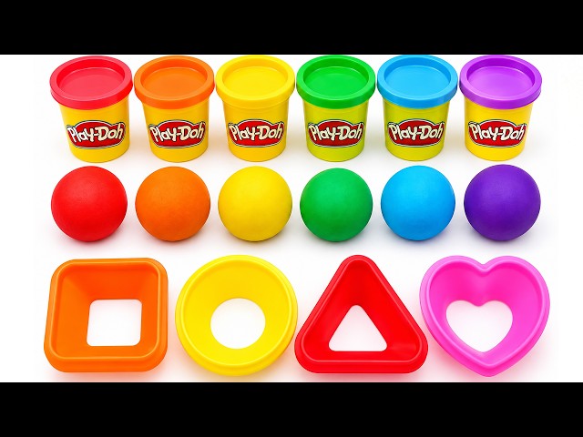 Learn Colors and Make Shapes with Play-Doh | Preschool Toddler Learning Video