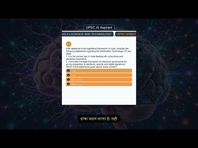 Govt to issue consultation paper on a new AI law in ‘coming weeks’: Ashwini Vaishnaw #UPSC #Artif...