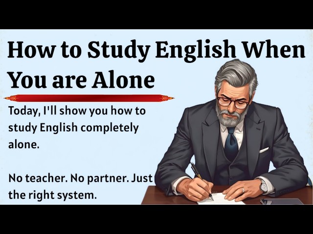 How to Learn English Alone || From Alone to Fluency || Graded Reader || Improve Your English Fluency