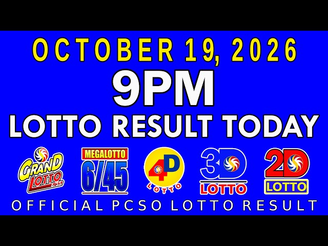 9pm Lotto Result Today October 19 2026 PCSO