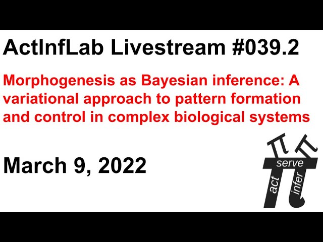 ActInf Livestream #039.2 ~ "Morphogenesis as Bayesian inference...."