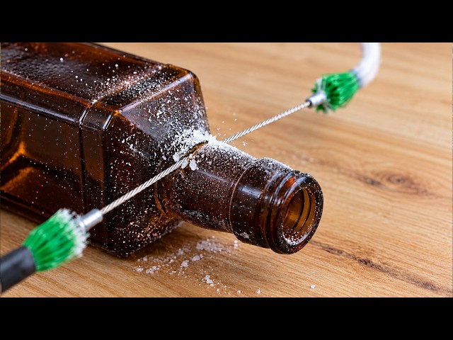 How to Cut a Glass Bottle with Just One String — The Simple Trick That Really Works | DIY Forge