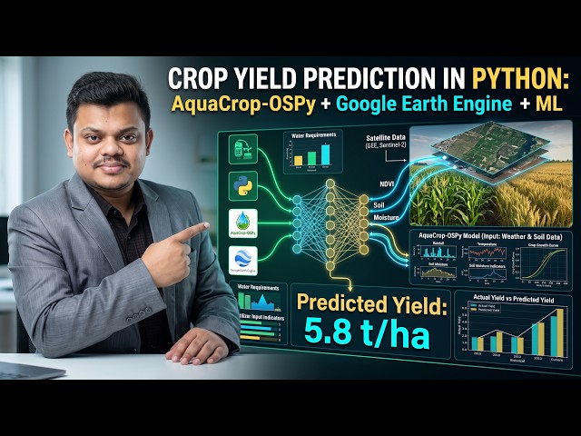 Crop Yield Prediction Using Python | AquaCrop-OSPy + Google Earth Engine + Machine Learning | Part 1