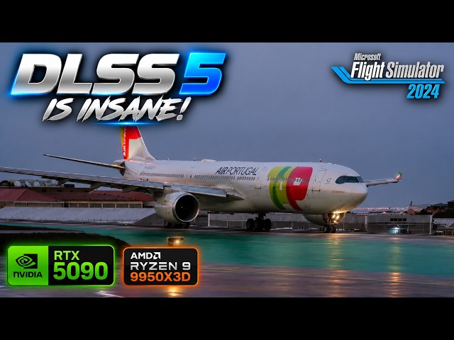 DLSS 5 | Aerosoft A330neo First Officer Landing in Lisbon | RTX 5090 + 9950X3D | MSFS 2024