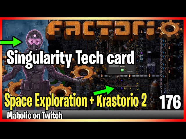 ⚙️Factorio Space Exploration & Krastorio 2 Mod✅🏭➡️Researching Spaceship Victory x177