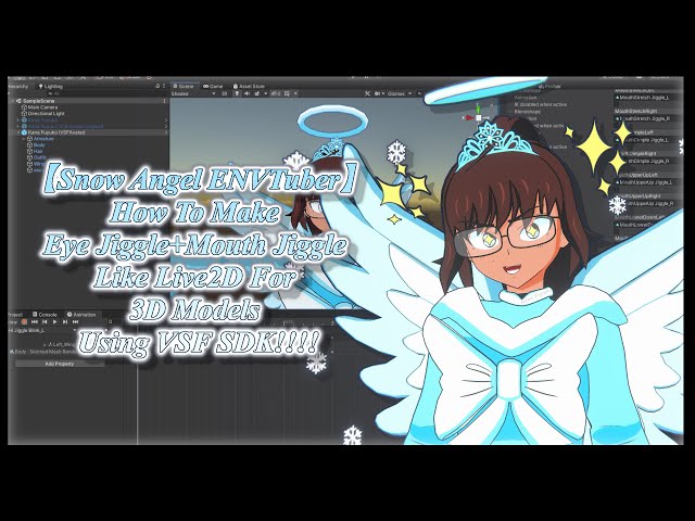 【Snow Angel ENVTuber】Как сделать дрожание глаз и рта, как в Live2D, для 3D-моделей с помощью VSF ...
