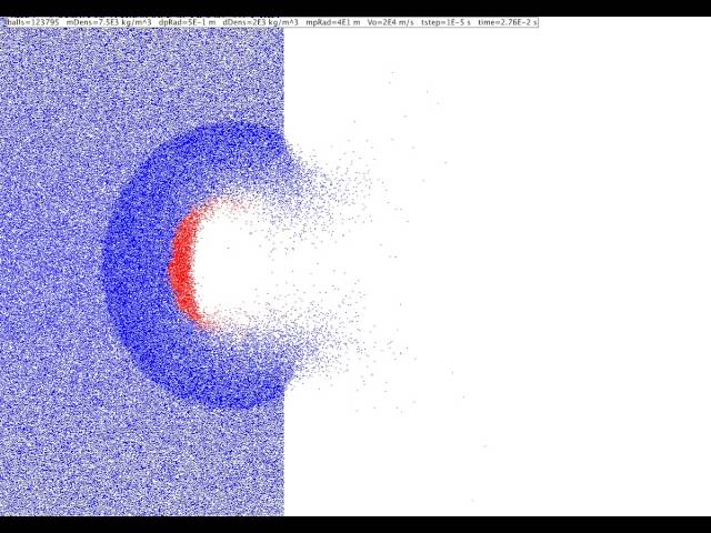 Hard Shell Impact Crater Simulation Run B10: High Resolution