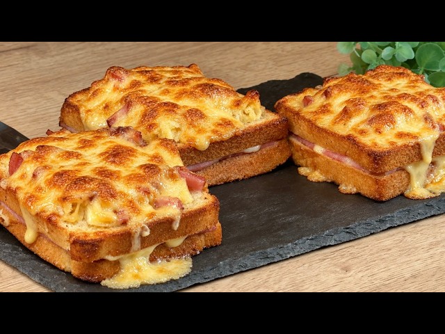Famous hot French sandwiches for breakfast! Ready in 5 minutes!