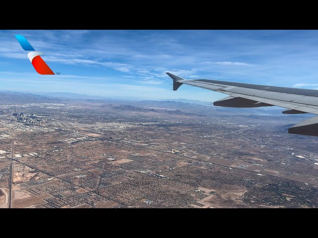 American A321 SUNNY MORNING Takeoff from Las Vegas (LAS)