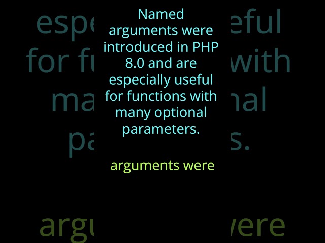 Named arguments revised