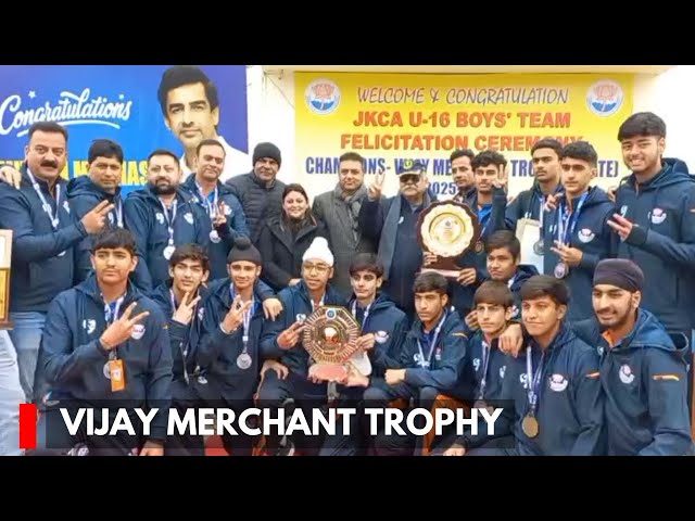 JKCA Facilitates U-16 On Winning  Vijay Merchant Trophy for Plate Group