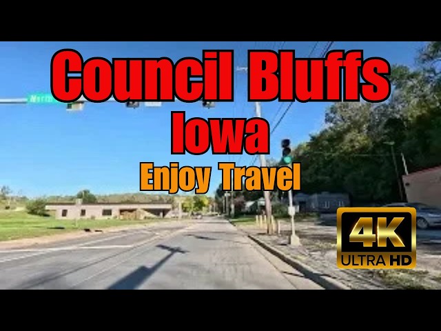 A Scenic Drive 4K: Downtown Council Bluffs to CB Airport