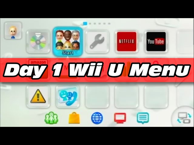 Wii U Menu - First Look (Release Day 11/18/2012)