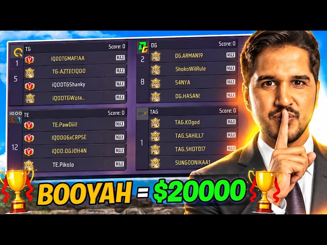BOOYAH = 20000 💰 I SECRETLY HOSTED FFMIC TOURNAMENT 🔥 WHO WON ?