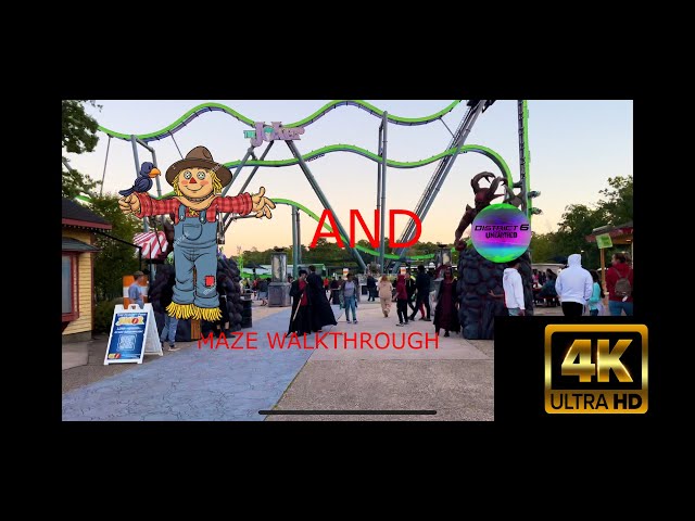2 SCARE ZONE WALKTHROUGHS - Scarecrow Street And District 6