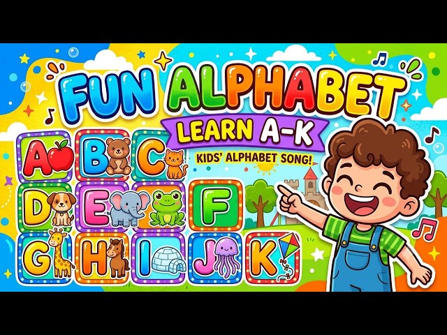 Learn ABC for Kids | Letters A to K | Fun Alphabet Learning EP1 🎓📚