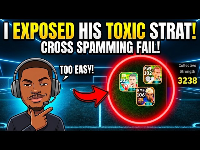 I EXPOSED This Sweaty Cross Spammer in efootball! 😡