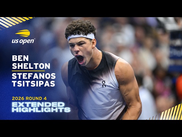 Ben Shelton vs. Stefanos Tsitsipas Extended Highlights | 2026 US Open Round 4