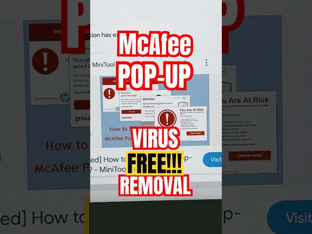 McAfee VIRUS POP-UP REMOVED!!! FREE REMOVE POP-UP Norton #laptop #virus #removal PT2 Link n discrptn