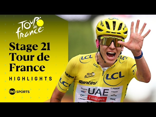 POGACAR MAKES HISTORY! 🏆 | Men's Tour de France Stage 21 Race Highlights | TNT Sports Cycling