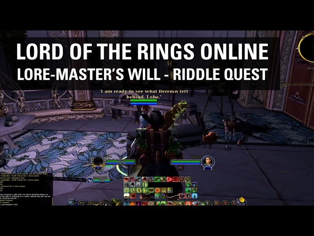 LOTRO -  A Lore-Master's Will - Quest Guide (Full Comedy)