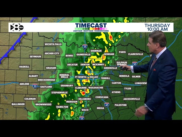 DFW Weather: Storm movement to produce widespread rain overnight