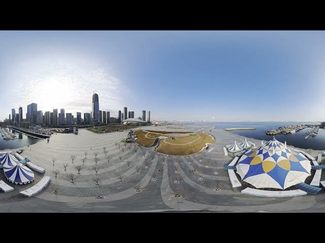 Venetian Style by the Sea | Aerial View of Donggang Water City | antigravity a1 360 video