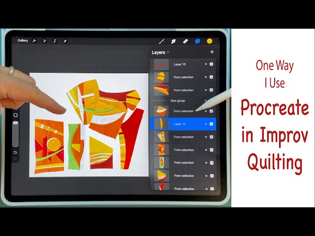 One Way I Use the Procreate App for My Improv Quilting