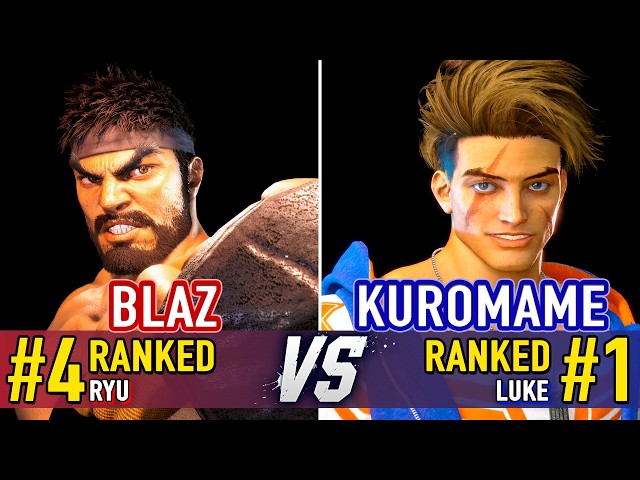 SF6 🤜 BLAZ (#4 Ranked Ryu) vs KUROMAME (#1 Ranked Luke) 🤛 SF6 High Level Gameplay