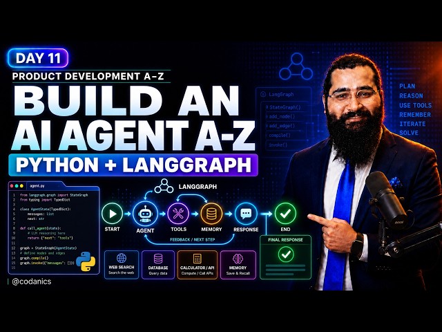 Day-11: Build an AI Agent A-Z with Python & LangGraph 🤖 | Product Development