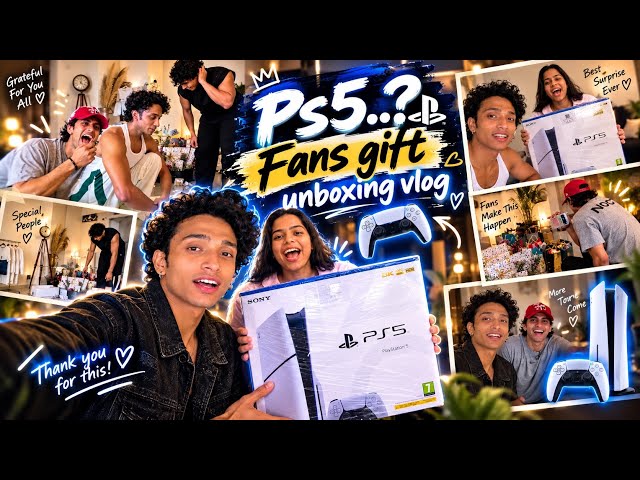 Is this a PS5? 🤯😱 Fan gifts unboxing with asharam gang 👯