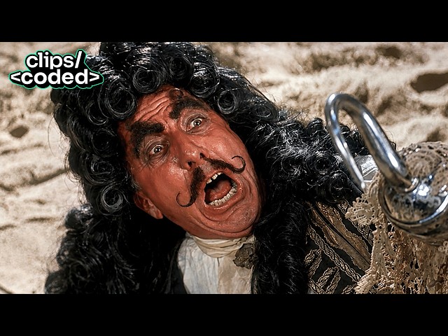 hook (1991) - peter pan defeats captain hook
