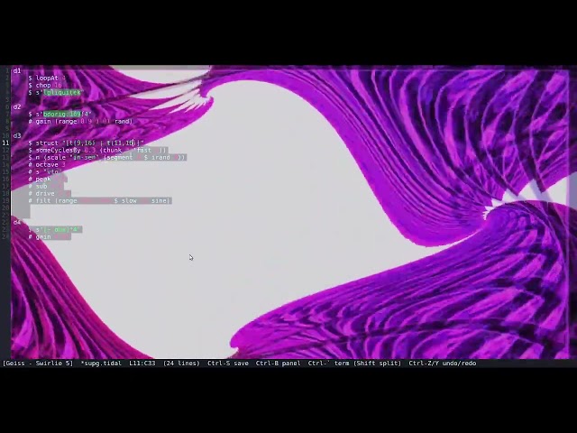 TidalCycles + Project M visuals
