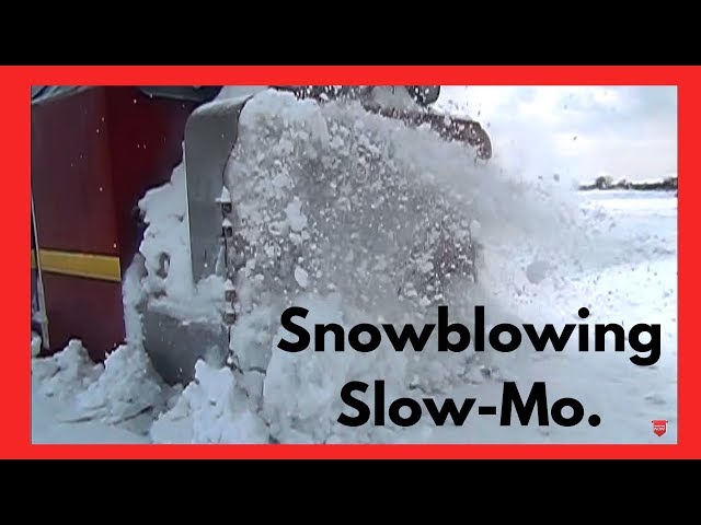 Snowblowing Train Slow-Mo - Train snowblower -Train Snow Plow - Rotary Snow Plow Blower