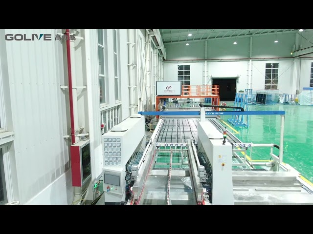 GOLIVE super jumble size glass double edger line for 9m glass