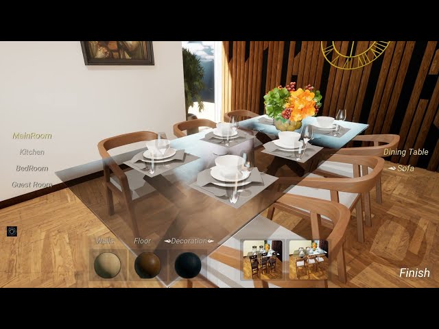 3d virtual walkthrough with Vroomk