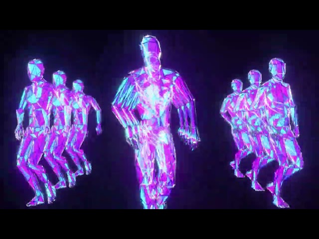 VJ Loop - Neon Robot Dancers | Party Background Visuals (No Sound)
