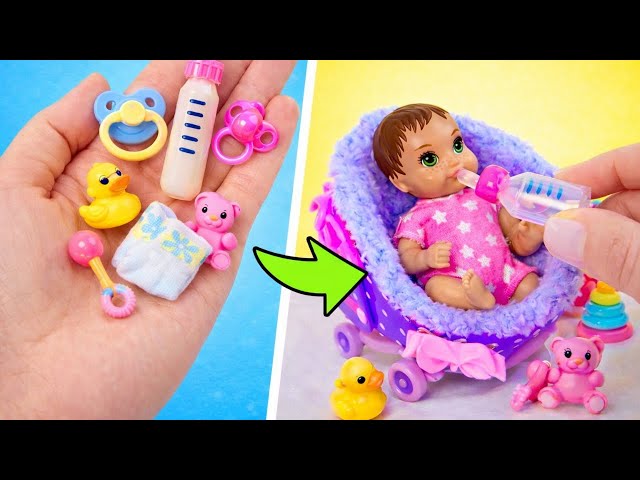 We Made the Cutest Baby Doll Essentials! 🍼👶 Easy DIY Mini Crafts