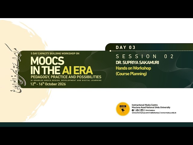 Hands on Workshop (Course Planning) | Workshop | Day-03 | Session-2 | IMC MANUU