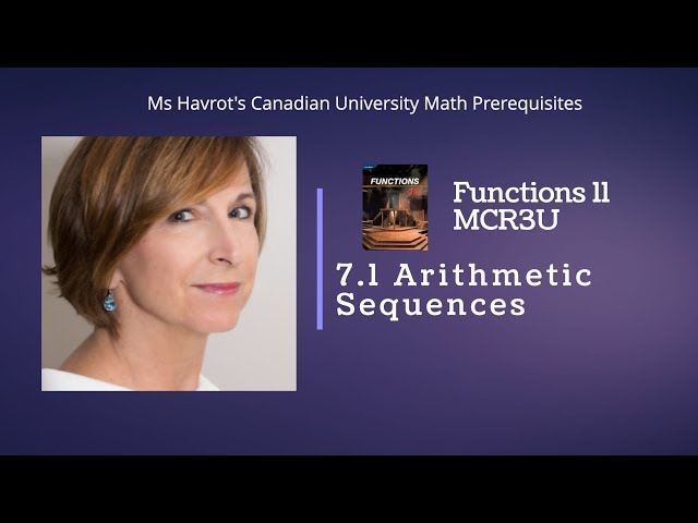 Functions 7.1 - Arithmetic Sequences