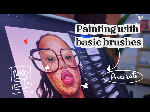 Relax while i paint  🖌✨️/ Paint with Basic Procreate Brushes #drawwithme #procreateart