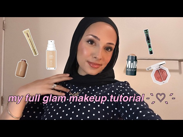my go to full glam makeup look- step by step tutorial ⋆˙♡ ݁˖⟡
