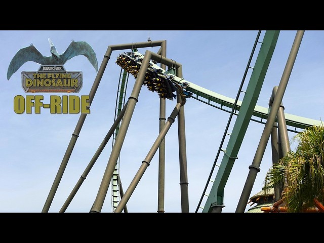 Flying Dinosaur Off-Ride Footage (60FPS), Universal Studios Japan B&M Flyer | Non-Copyright