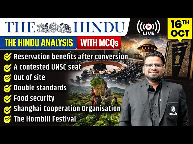 The Hindu Analysis | 16th October 2026 | The Hindu Newspaper  - Practice Questions | Prashant Sir