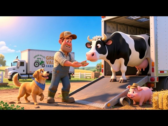 Farm Animals Escape the Truck! Old MacDonald Song 🐴