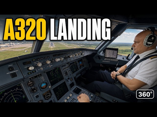 Airbus A320 ILS Landing in 360° | Real Cockpit View