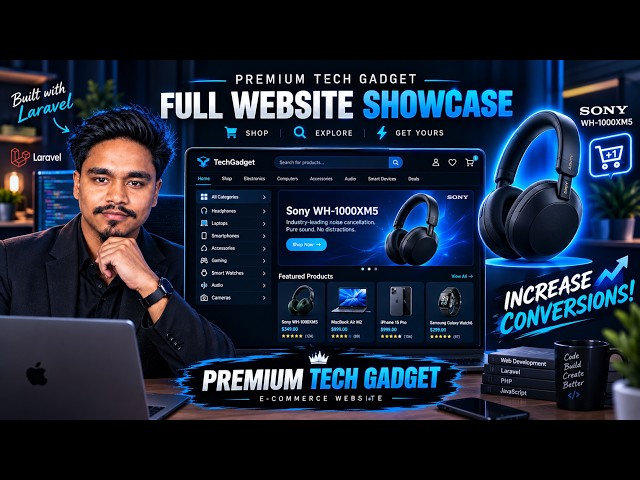 How I Built a Modern Tech Gadget E-Commerce Website | Full Showcase