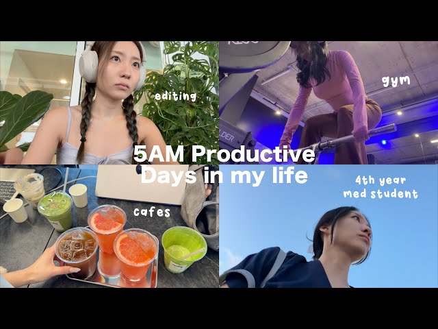 Waking up at 5AM Vlog 🌀 chaotic week, gym era, pottery, EM rotation, car crash, kcon