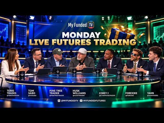 Monday: Live Futures Trading & Market Talk | MyFundedTV 10/12/26