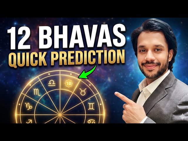 🔥12 BHAVAS | BEGINNERS | DO QUICK PREDICTION | MUST SEE…⏱️🦚#astrology 
